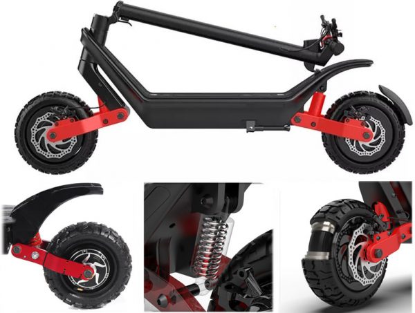 X10 scooter shock absorption