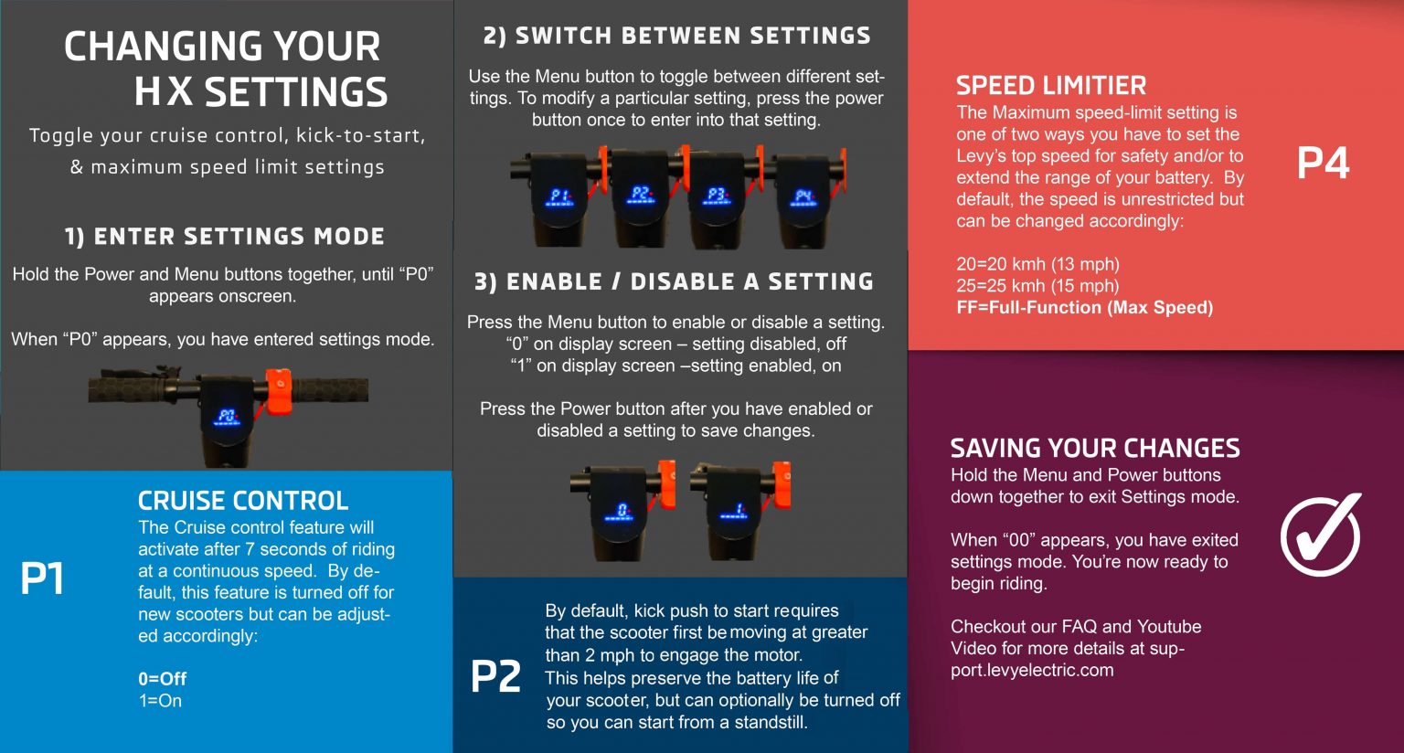 electric scooter P setting