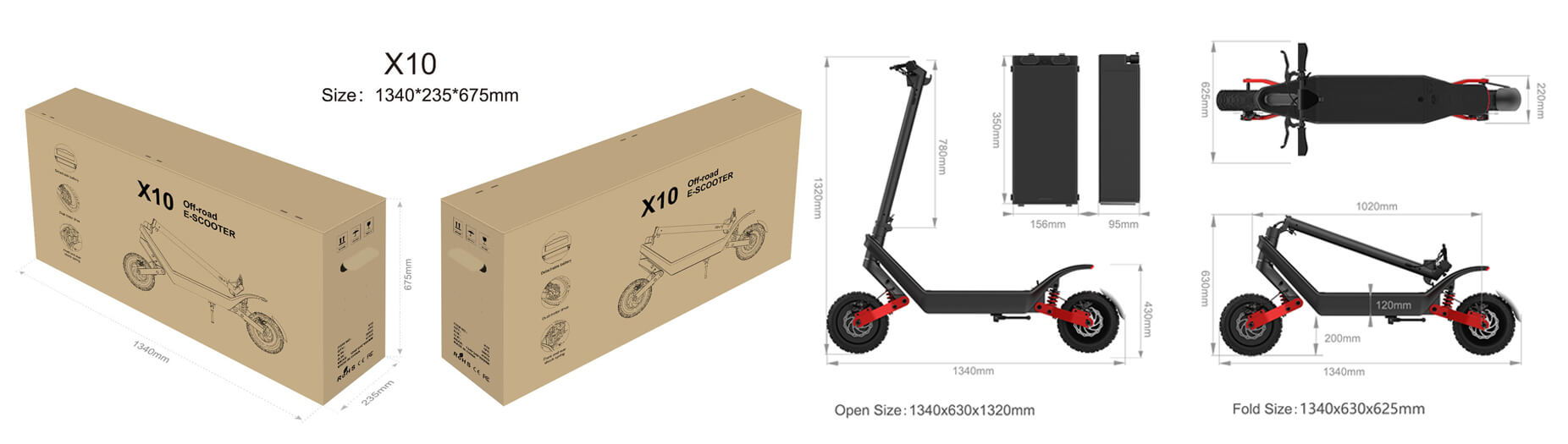 X10 off road scooter package